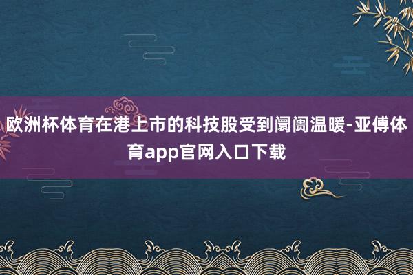 欧洲杯体育在港上市的科技股受到阛阓温暖-亚傅体育app官网入口下载